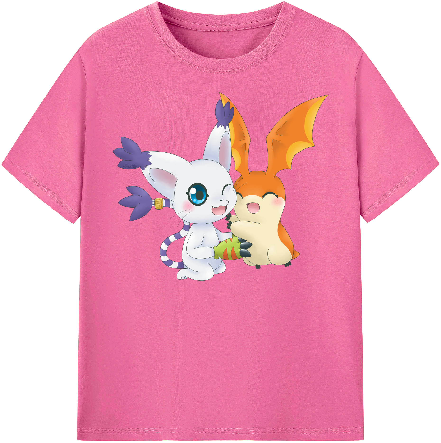 （画像用） Digimon デジタルモンスター/デジモン レディースカジュアルプリントTシャツ（綿100％）